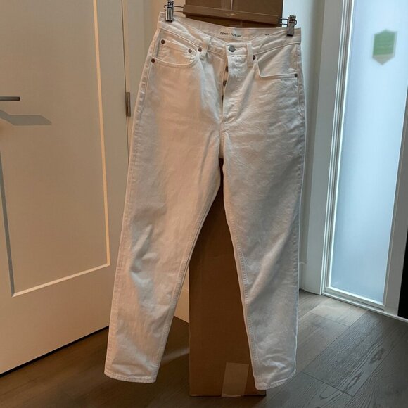 Denim Forum The BF High Rise Loose 28L 100% Cotton Denim Jeans Ecru Sz 26 - Picture 13 of 13